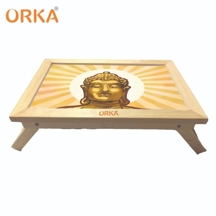 ORKA Buddha  Foldable Multi-Function Portable Laptop Table - Yellow  