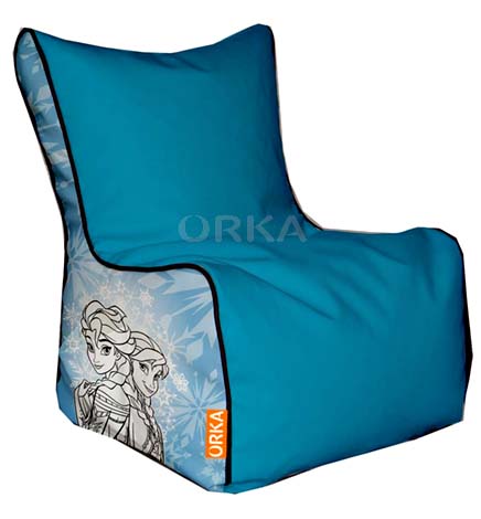 ORKA Digital Printed Blue Bean Chair Frozen Winter Theme  