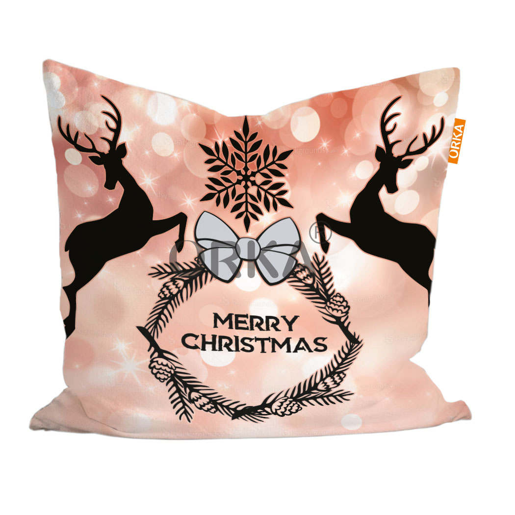 ORKA Digital Printed Christmas Cushion 34 16" X 16" Cover Only