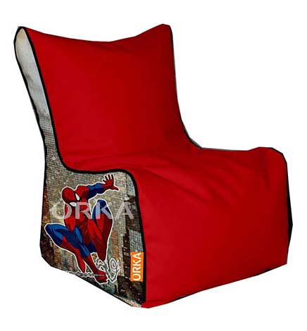 ORKA Digital Printed Spiderman Red Bean Chair  