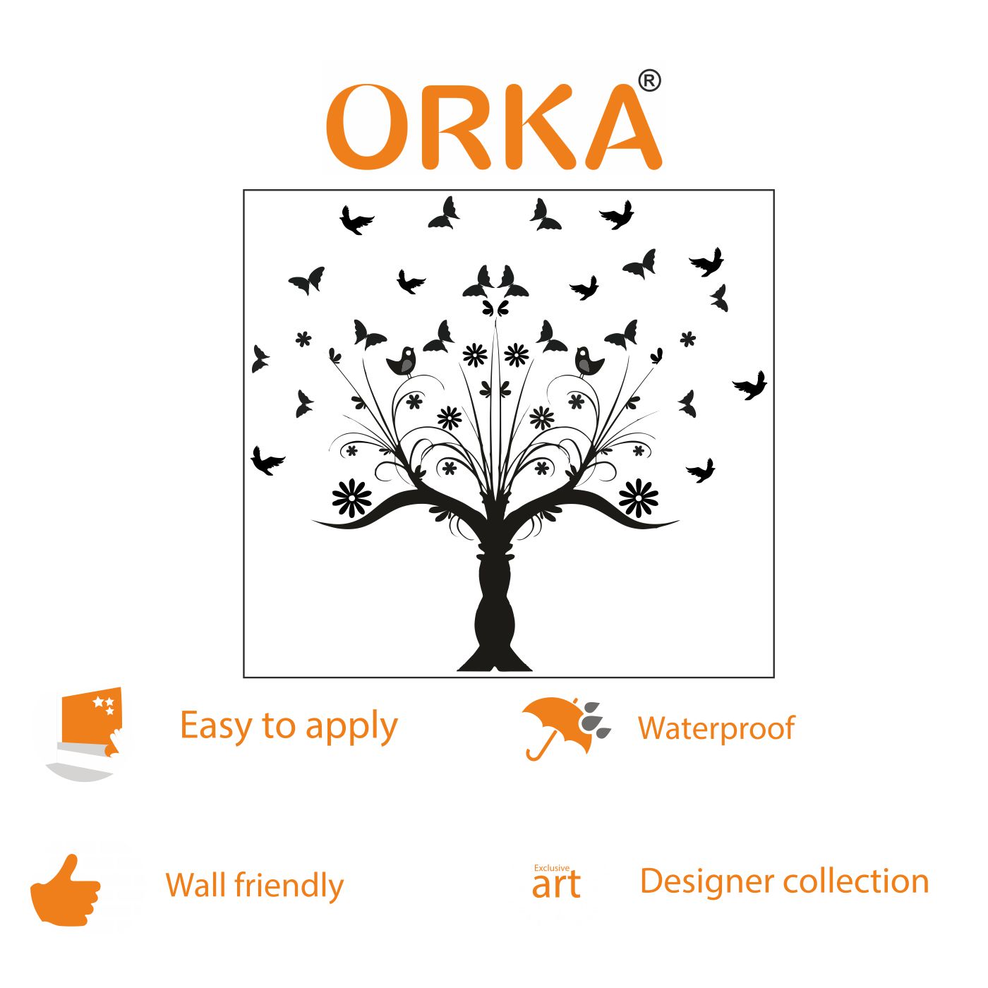 ORKA Butterfly Wall Decal Sticker 2  
