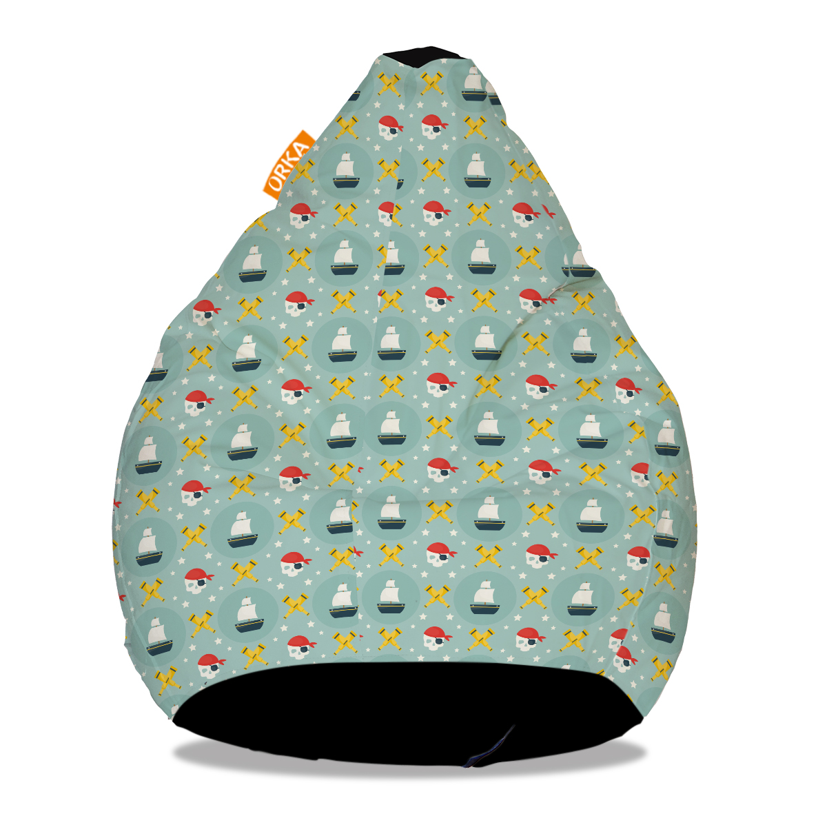 ORKA  Digital Printed Multicolor Kids Bean Bag  