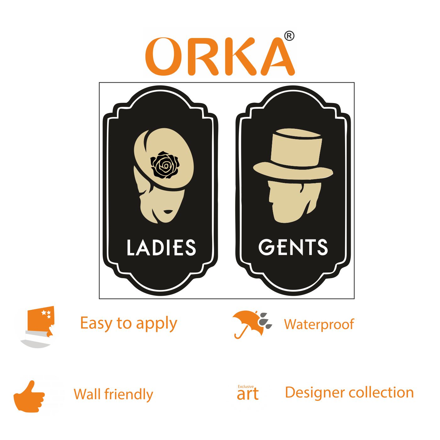 ORKA Washroom Wall Sticker 13  