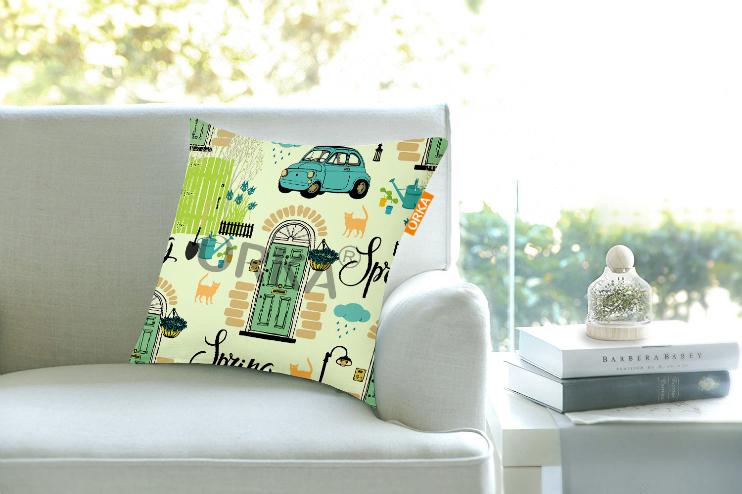ORKA Digital Printed Cushion Theme Spring Theme  
