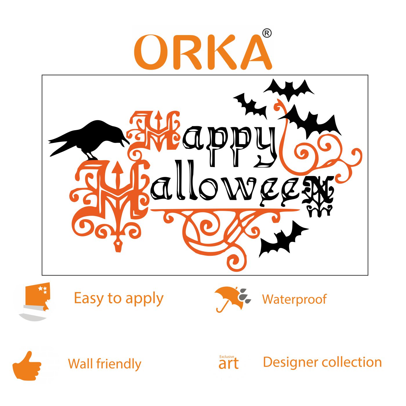 ORKA Halloween Wall Decal Sticker 1  
