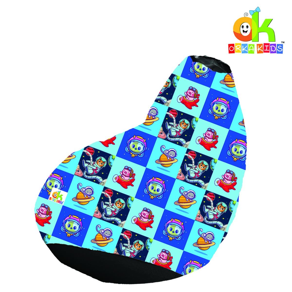 ORKA Kids Digital Printing Space Cartoon Bean Bag Cover Without Beans