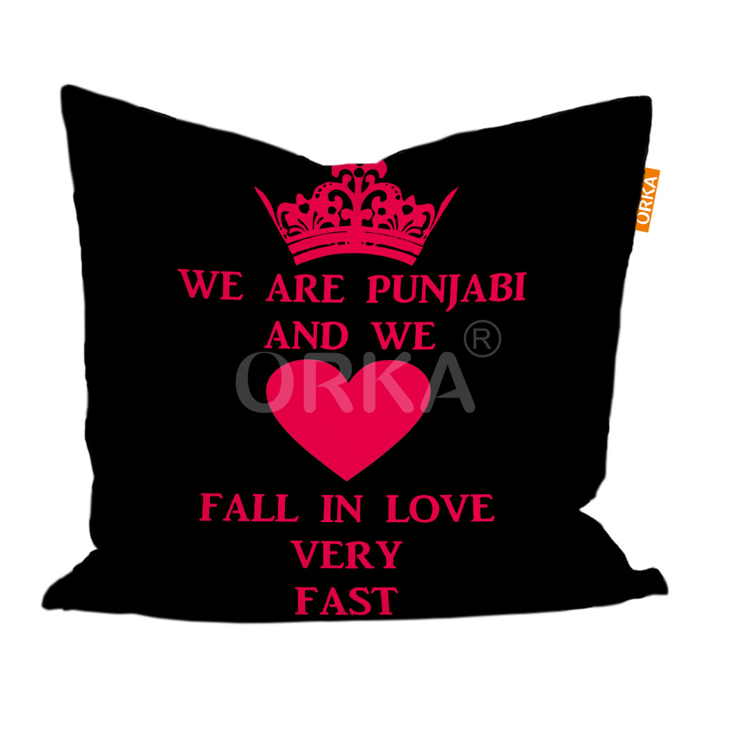 ORKA Punjabi Theme Digital Printed Cushion 20  