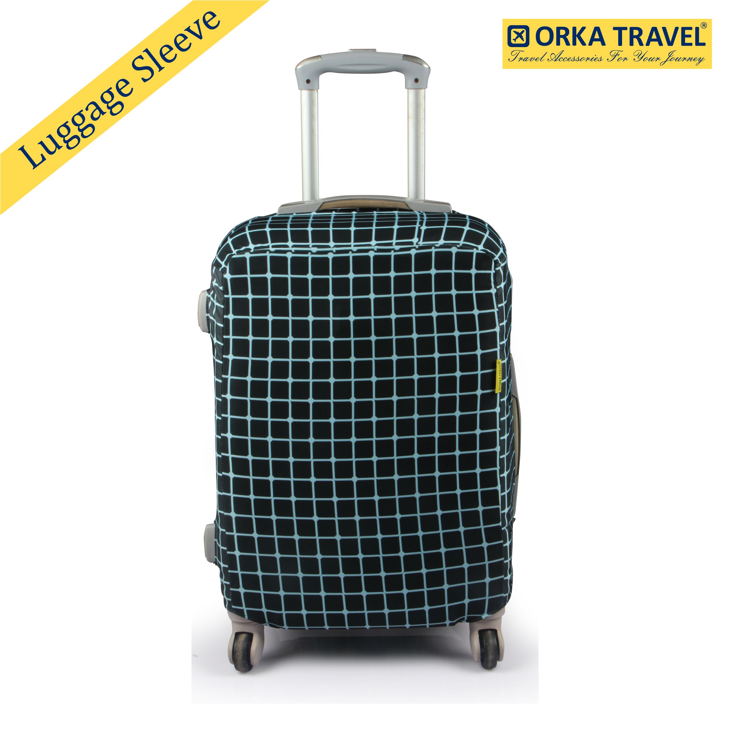 Orka Travel Luggage Cover Black Teal