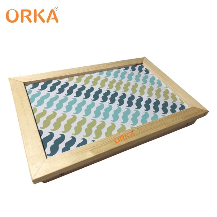 ORKA Blue, Green Mustache Foldable Multi-Function Portable Laptop Table - Blue, Green  