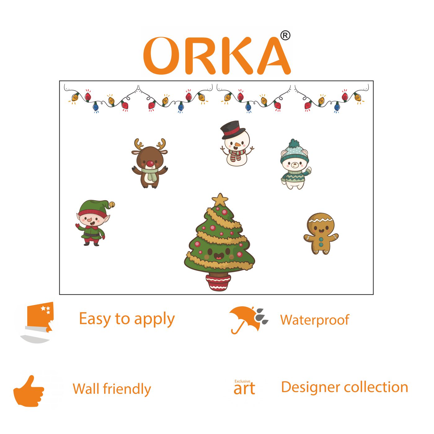 ORKA Christmas Theme Wall Sticker 7  