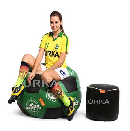 ORKA Digital Printed Sports Bean Bag Soccer League Theme  
