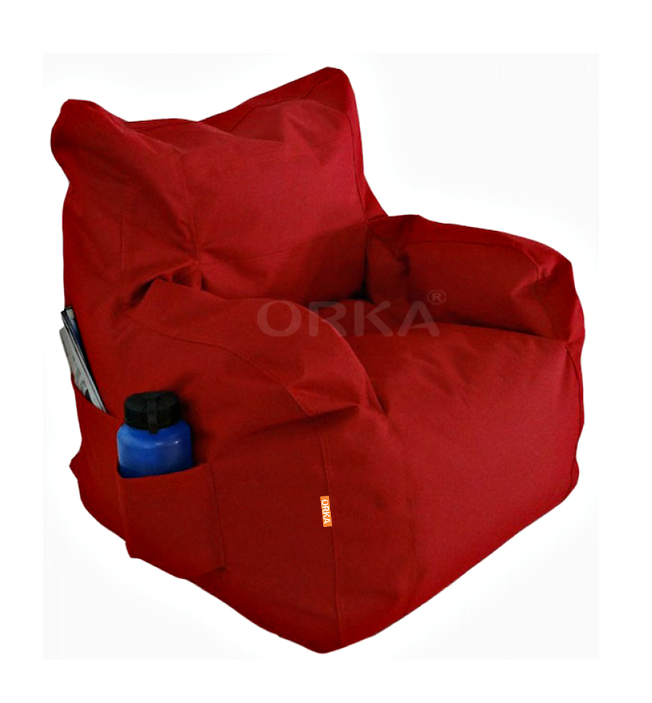 Orka Classic Red Bean Bag Arm Chair  