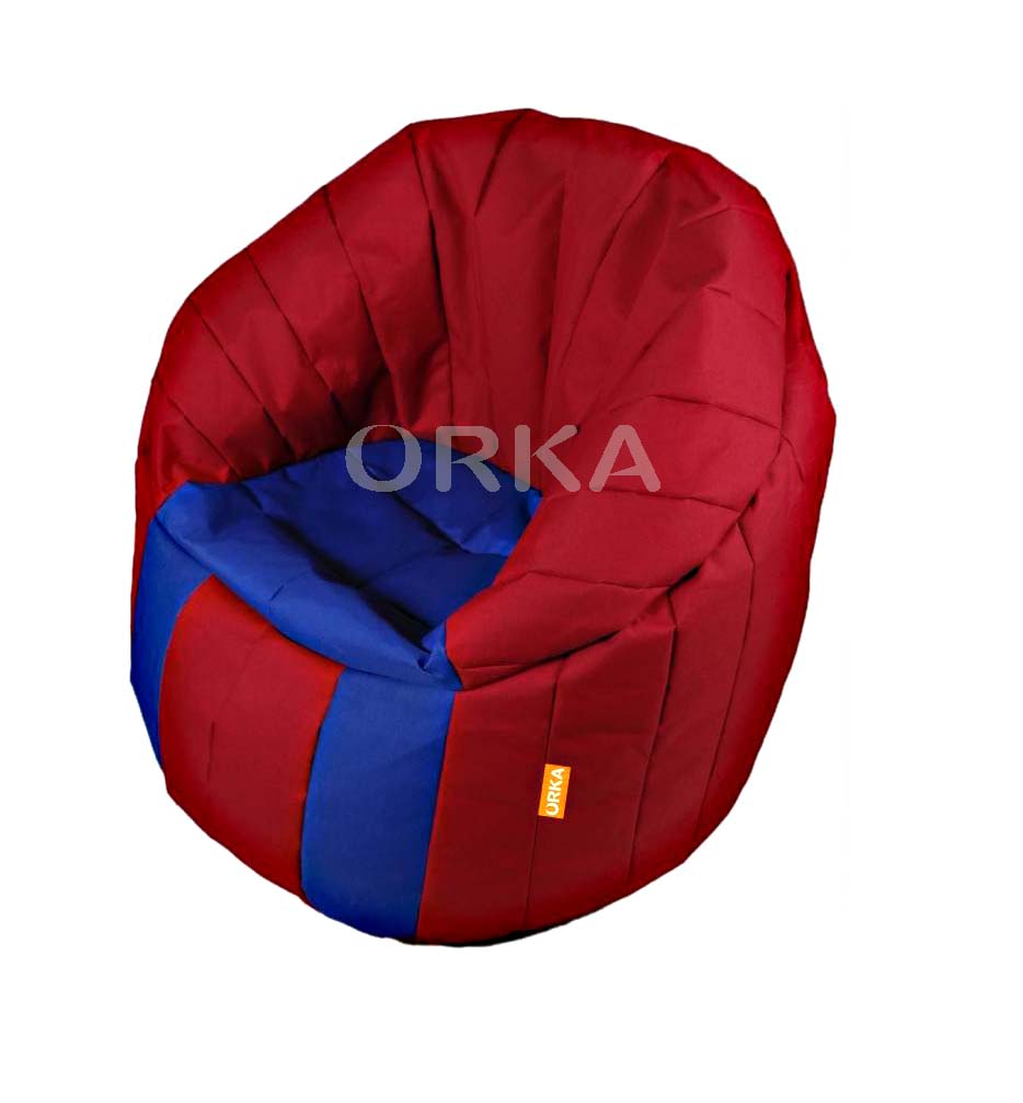 ORKA Digital Printed Big Boss Red Blue Bean Chair  