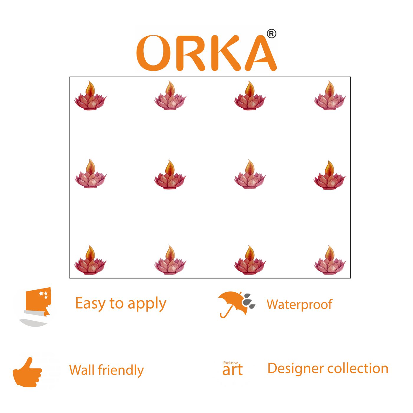 ORKA Diwali Wall Decal Sticker 36  
