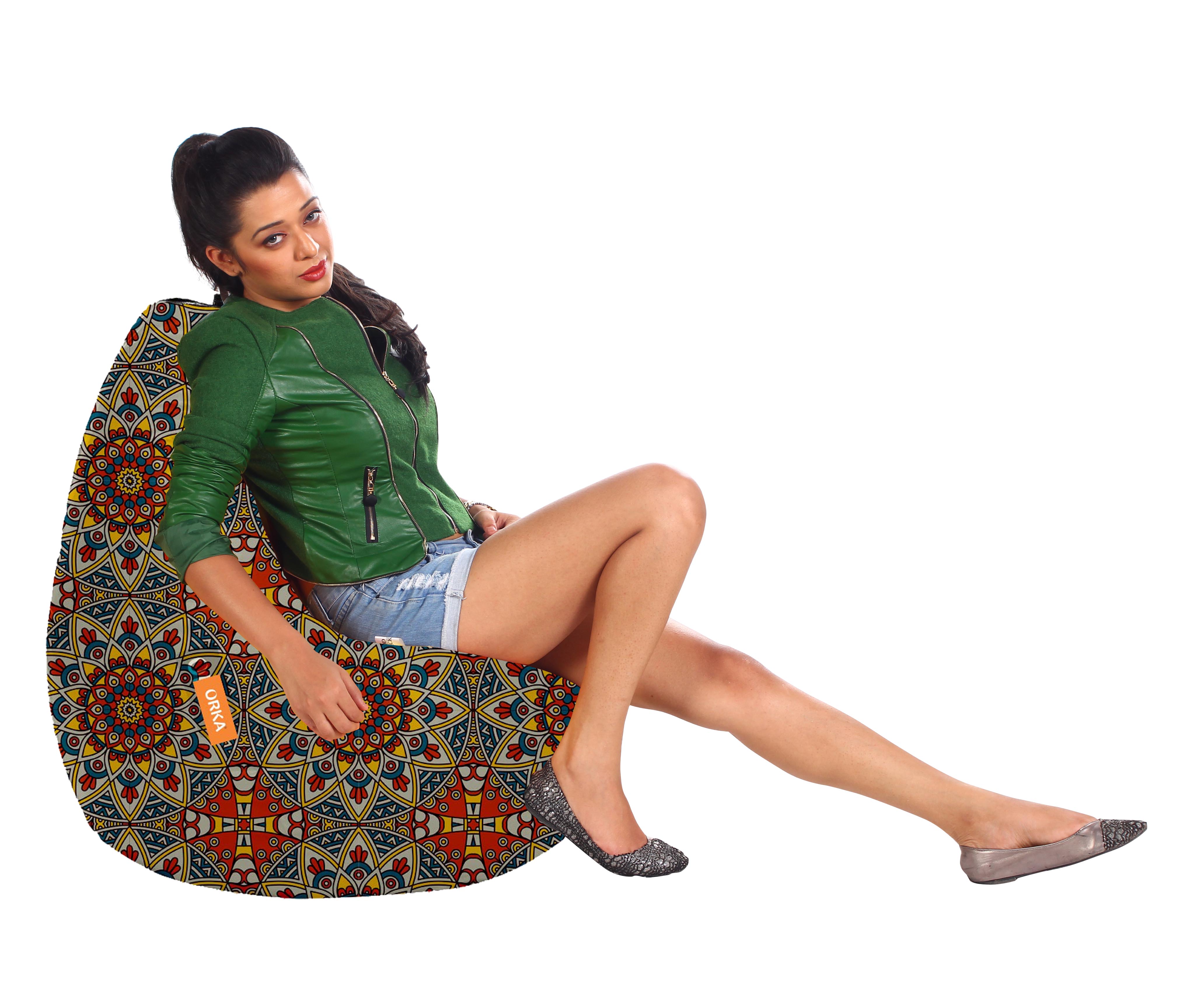 ORKA<sup>®</SUP>Digital Printed Traditional  Pattern Bean Bag  XL  Cover Only 
