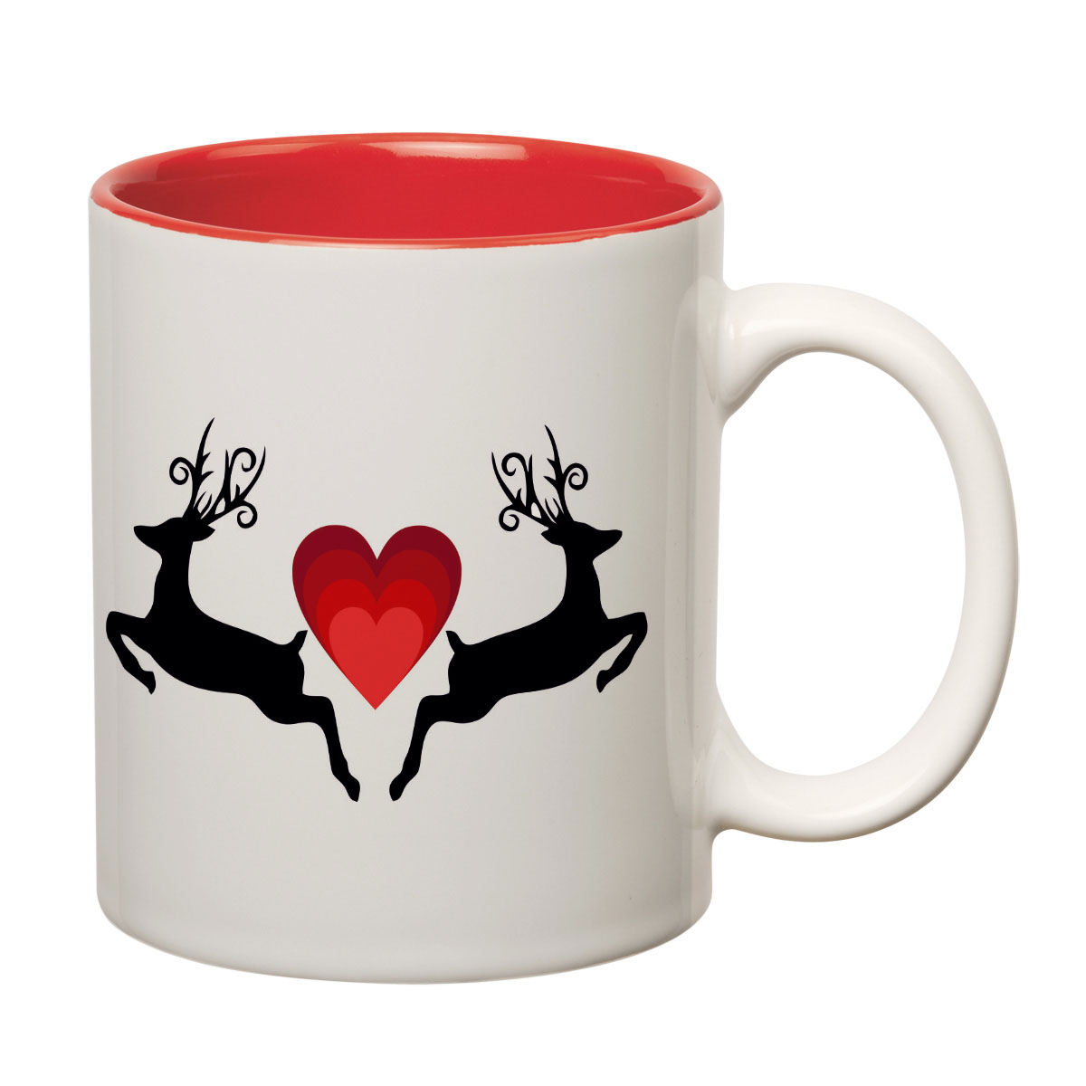 ORKA Coffee Mug Reindeer Theme 11 Oz   