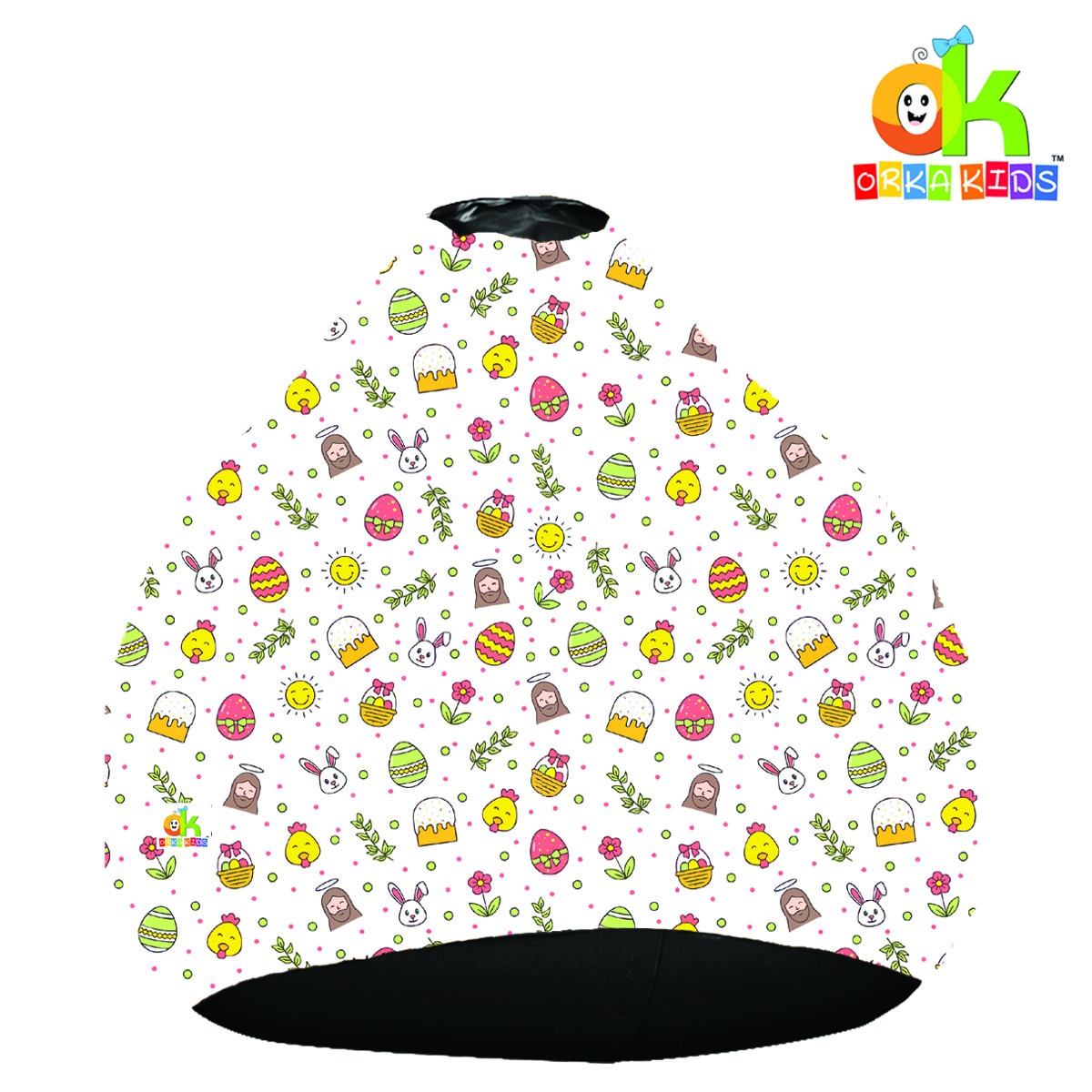 ORKA Kids Digital Printed88 Gift Design Multicolor Bean Bag              