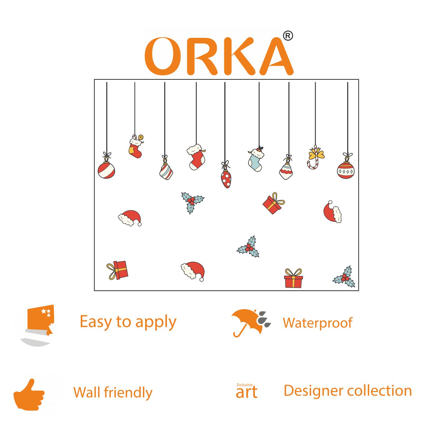 ORKA Christmas Theme Wall Sticker 25   XL 