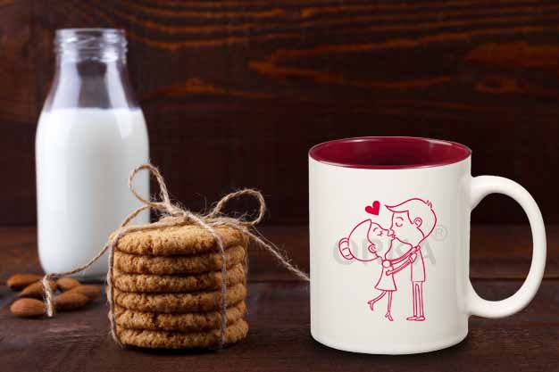 ORKA<sup>®</SUP> Love Couple Kiss Theme Coffee Mug  