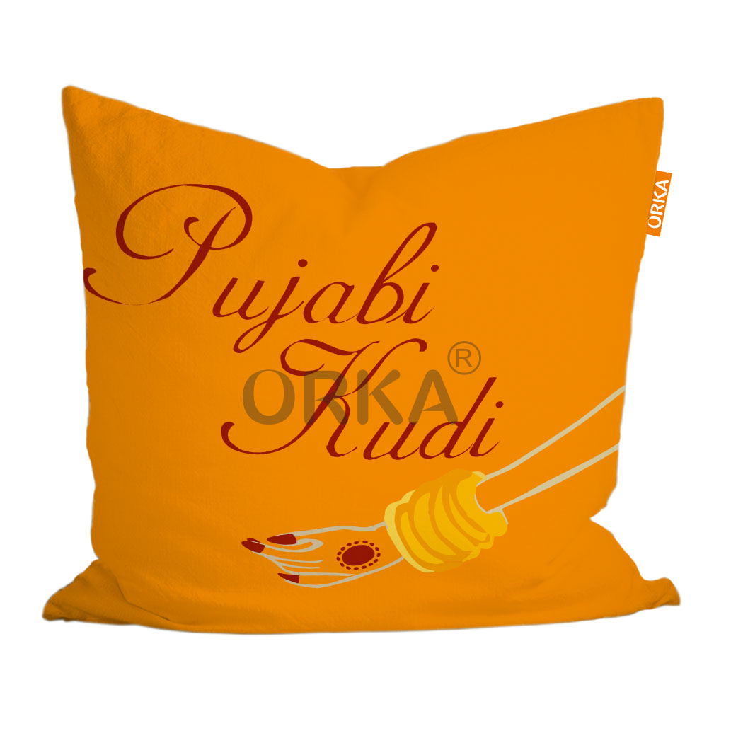 ORKA Punjabi Theme Digital Printed Cushion 14  