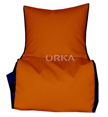 ORKA Digital Printed Orange Bean Chair Sea Waves Theme  