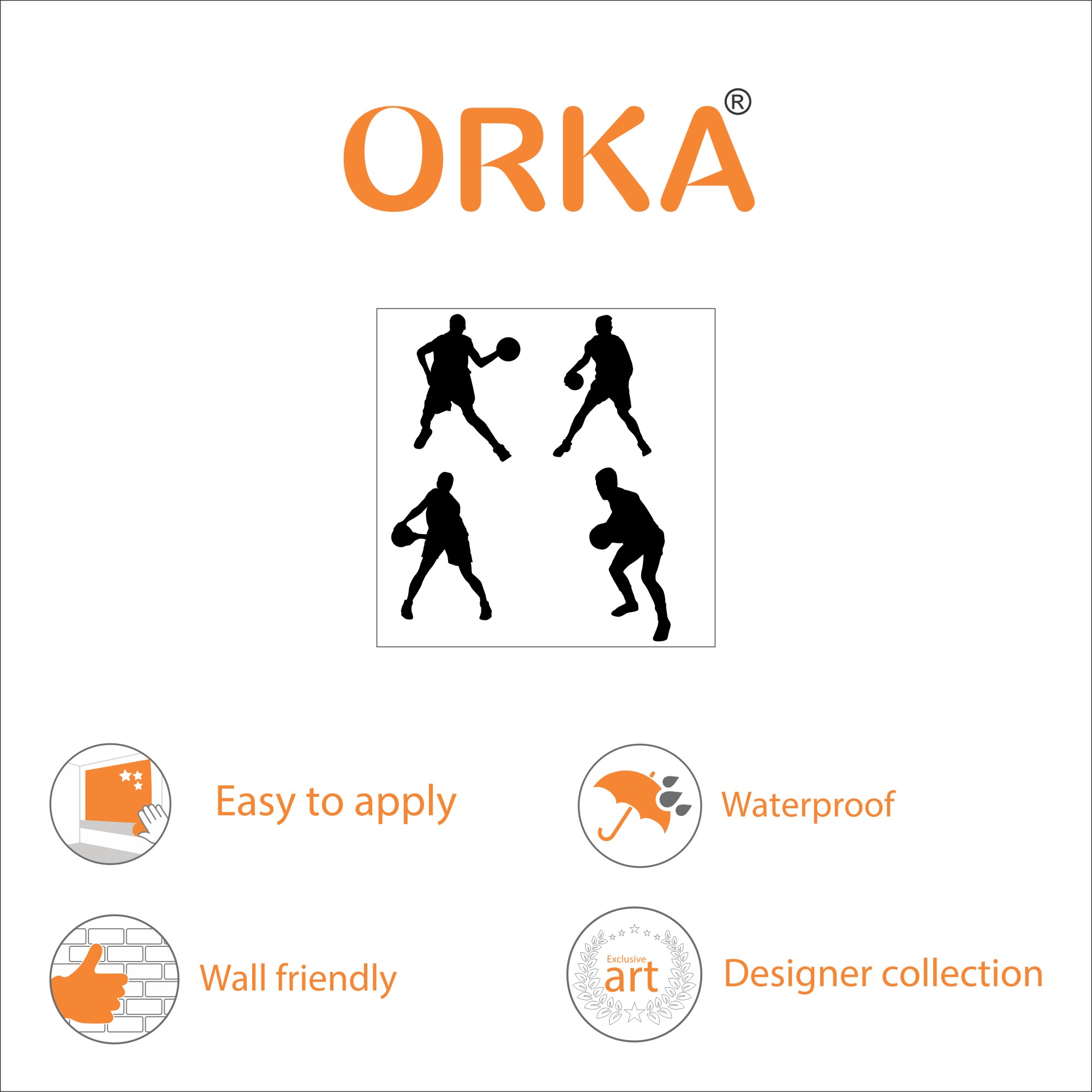 ORKA Basketball Wall Decal Sticker 5  