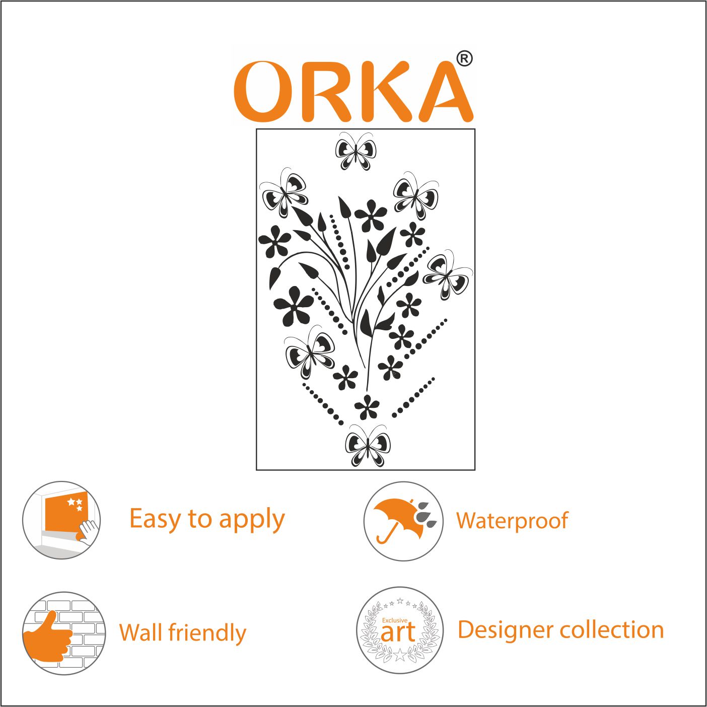 ORKA Nature Wall Decal Sticker 35   XL 
