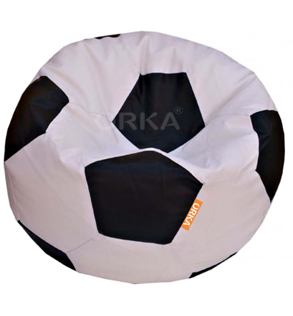 ORKA Classic White Black Football Sports Bean Bag  