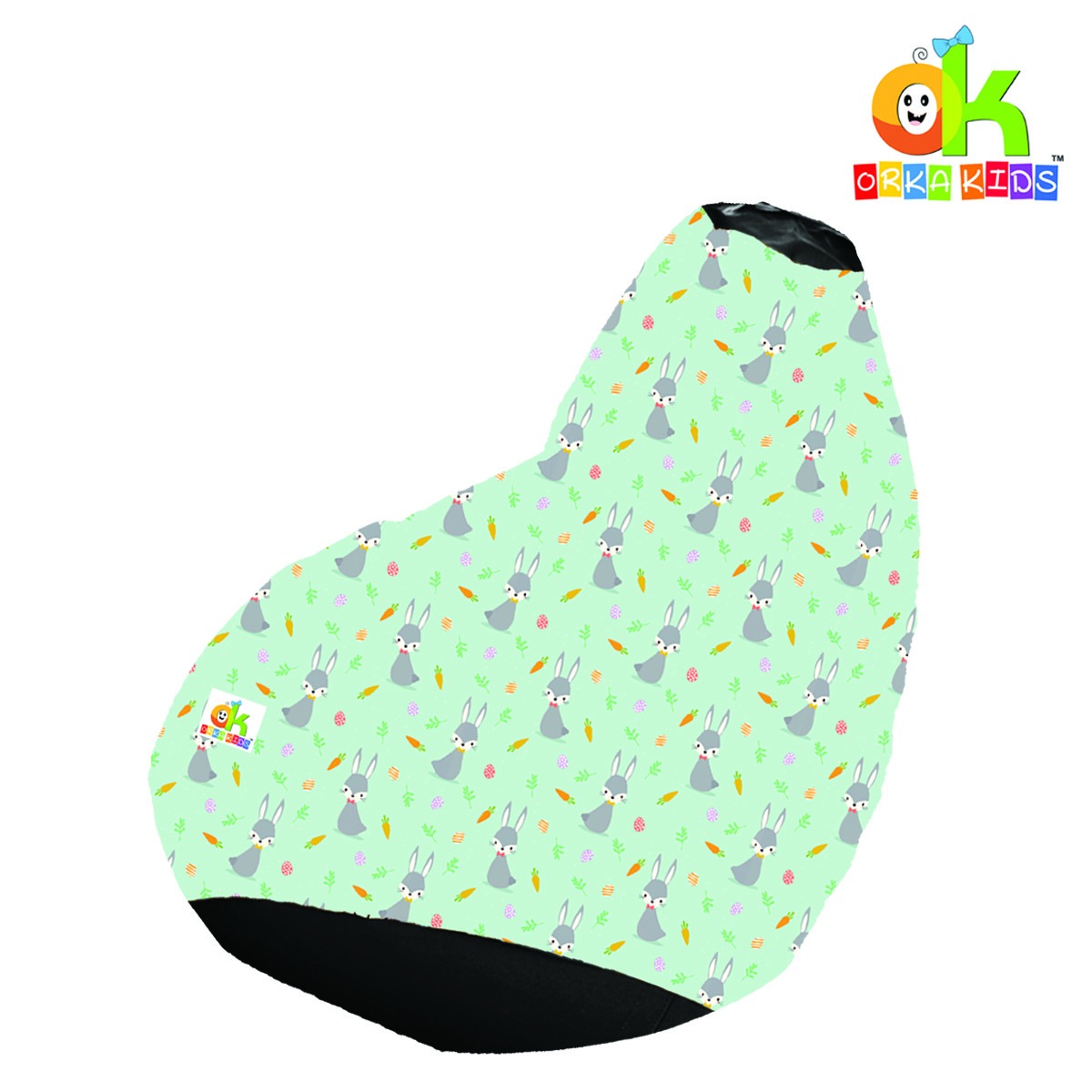 ORKA Kids Digital Printed84 Pretty Rabbits Multicolor Bean Bag              
