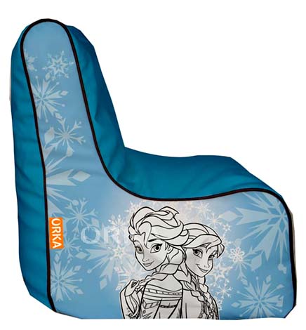 ORKA Digital Printed Blue Bean Chair Frozen Winter Theme  