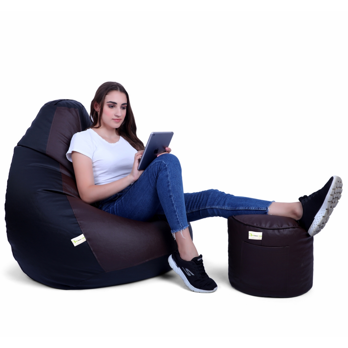  Can Bean Bags Classic Black, Brown With Puffy