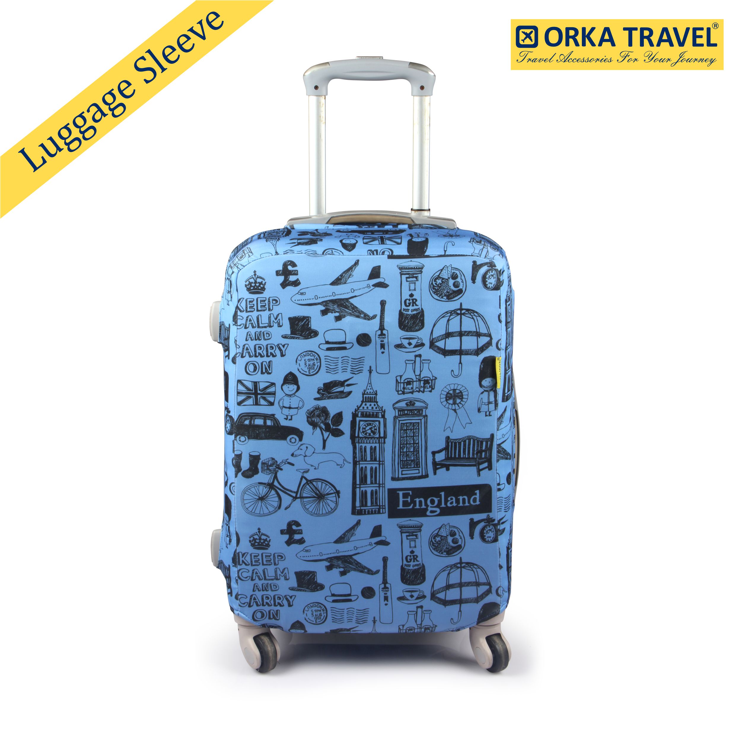 Orka Travel Luggage Cover Keep Calm