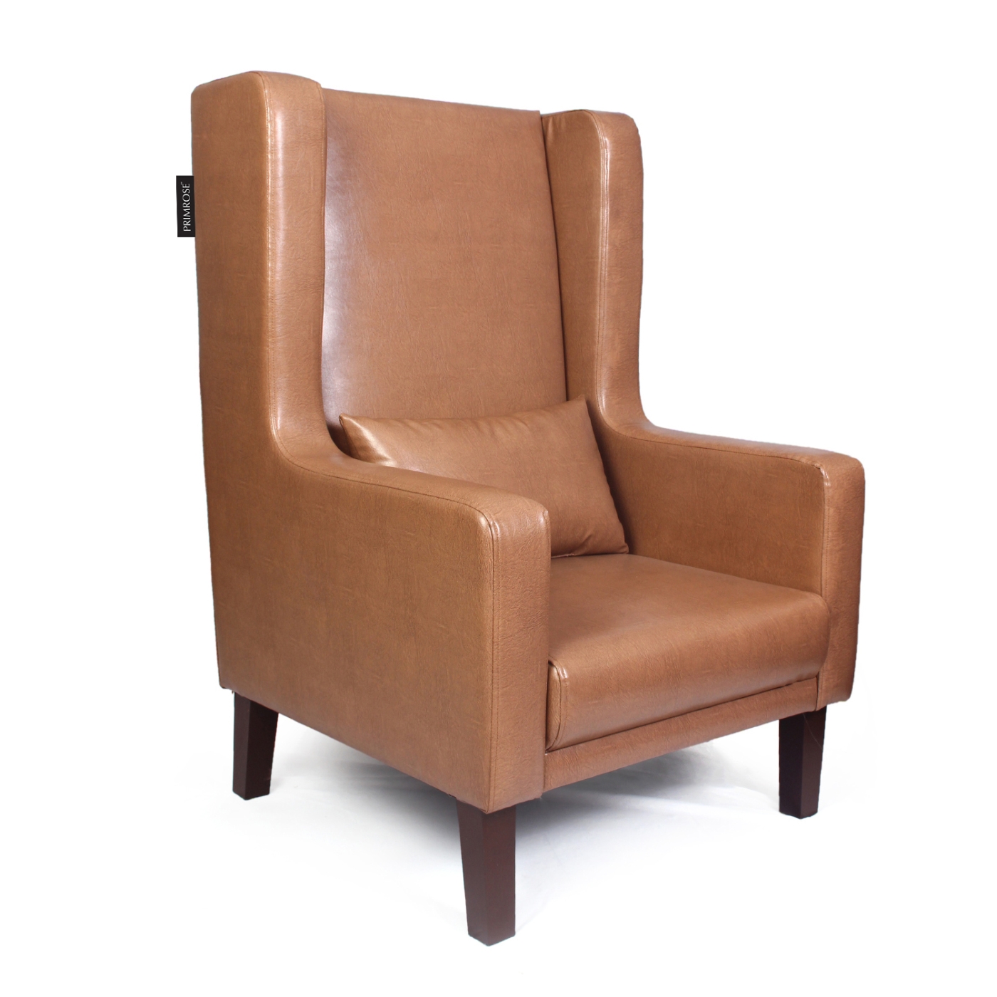PRIMROSE Chicago High Back Synthetic Leather Fabric Chair - Light Brown  