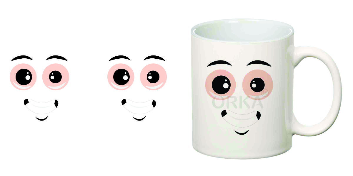 ORKA Coffee Mug (Funny  Face)Theme 11 Oz   