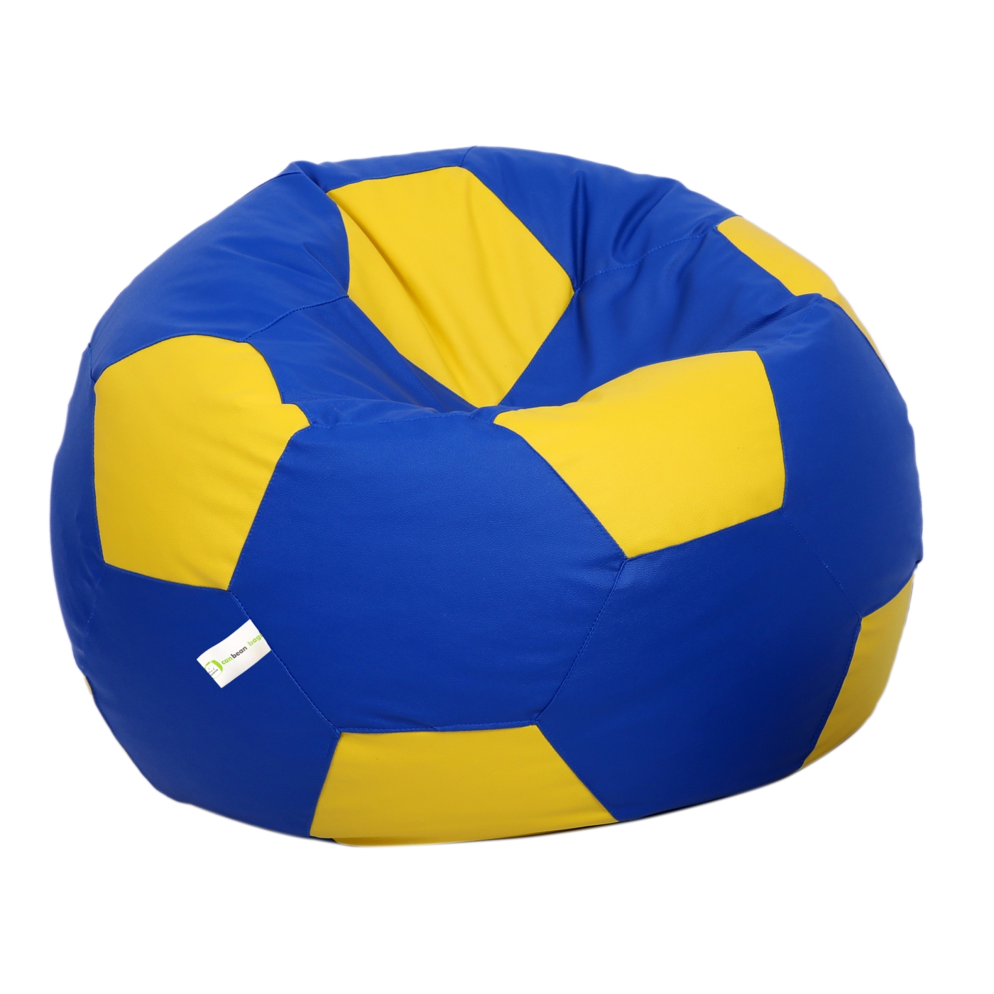 Can Bean Bags Classic Football With Footstool Bean Bags Blue, Yellow    XXXL  Cover Only 