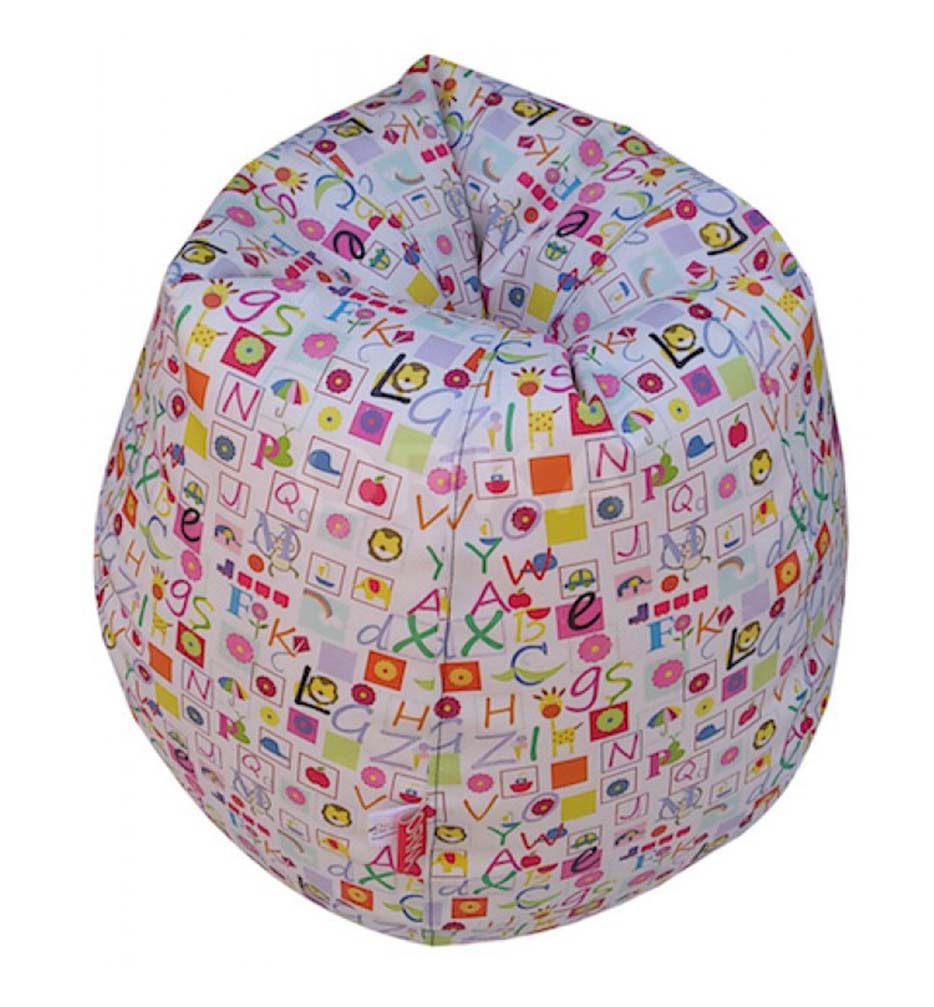 Orka Digital Printed Bean Bag Colorful Jumbled Alphabet Theme  