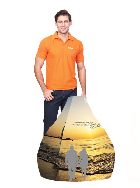 ORKA Digital Printed Personalized Dubai Beach Theme Bean Bag      