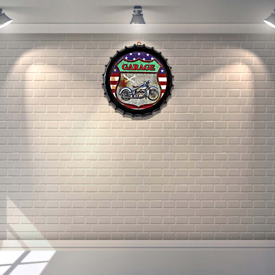 ORKA Medium Metal Tinplate Beer Bottle Caps Wall Hangings For Pubs, Restaurants And Home Decor (Garage)  