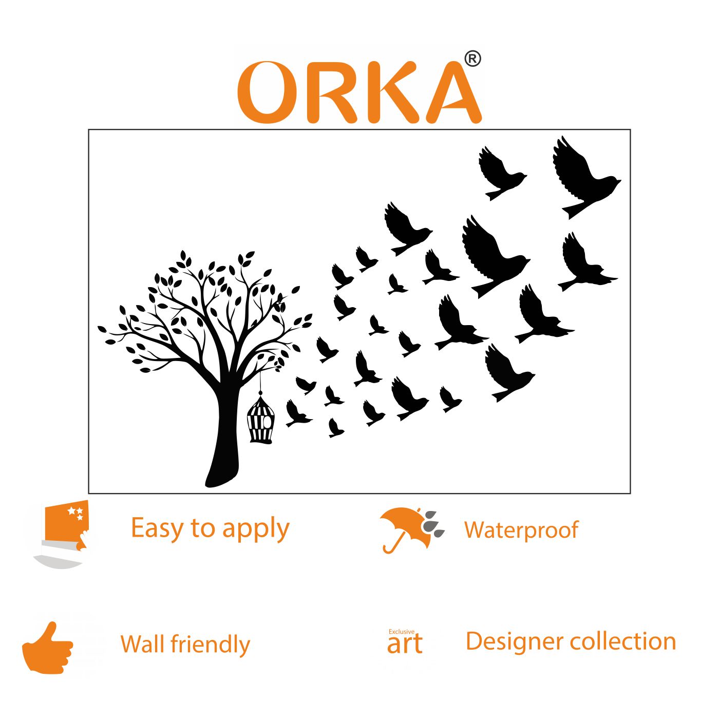 ORKA Butterfly Theme Wall Decal Sticker 11  