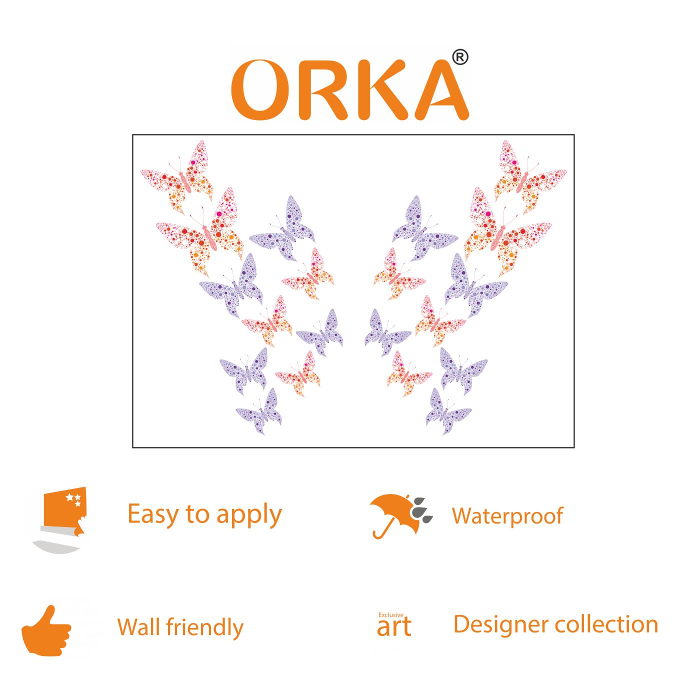 ORKA Butterfly Theme Wall Decal Sticker 27  
