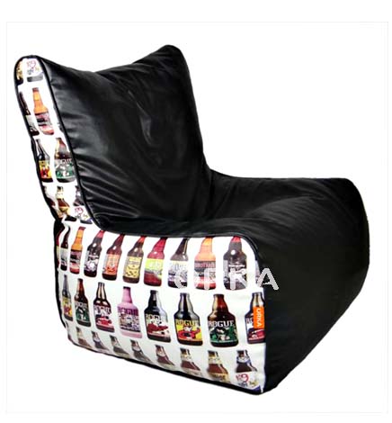 ORKA Digital Printed Bean Chair Bottles Theme  