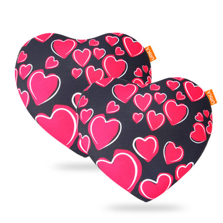 ORKA Valentine Theme Heart Cushions Combo 25  
