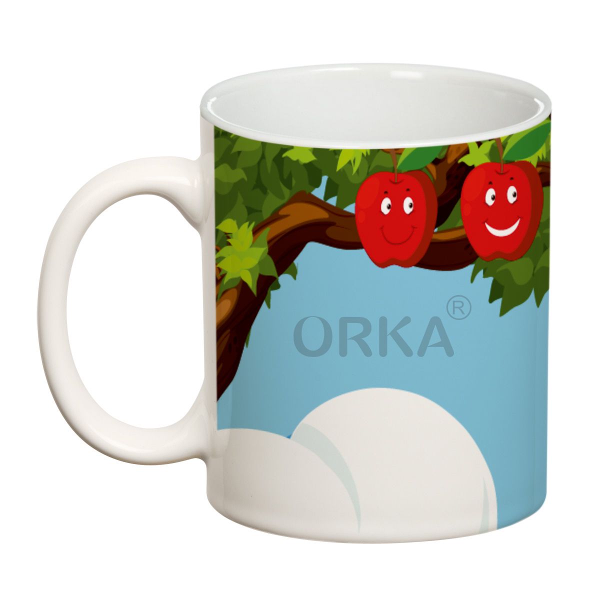 ORKA Coffee Mug Nature Printed(Apple) Theme 11 Oz   
