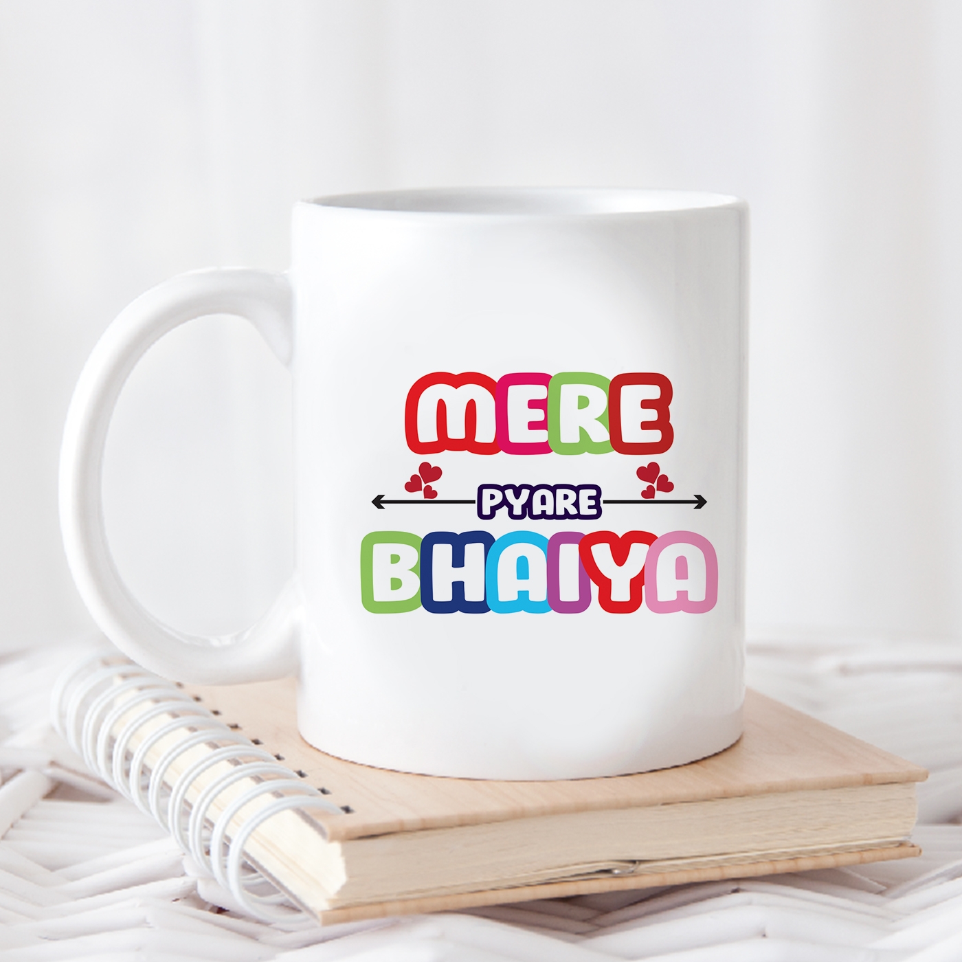 Orka Digital Printed Mere Pyare Bhaiyai Rakhi Special Ceramic Coffee Mug White  