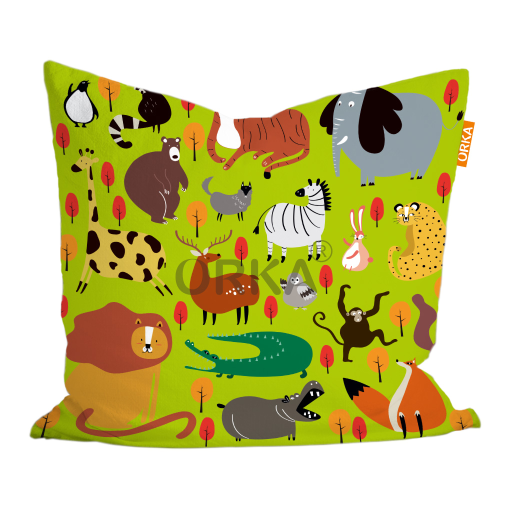 ORKA Kids Digital Printed Cushion  Jungle Theme  