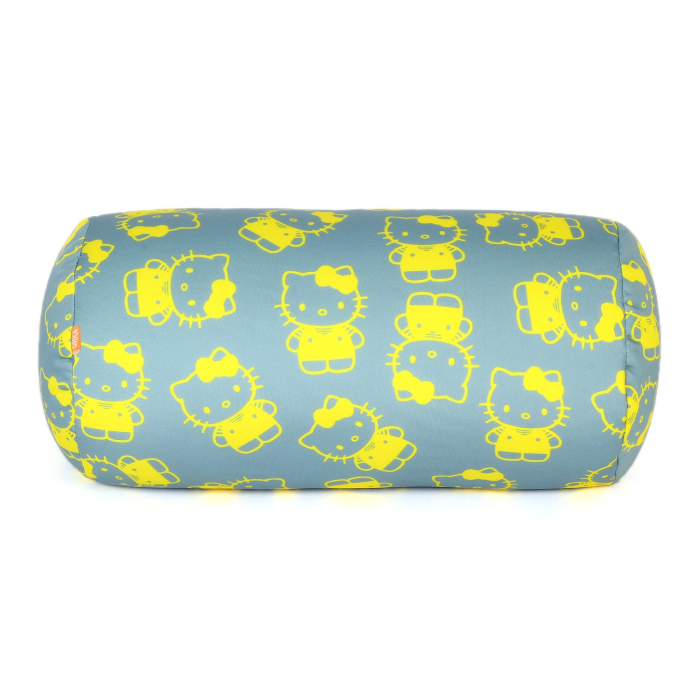 ORKA Digital Printed Microbeads Bolster Cushion - Grey, Yellow  
