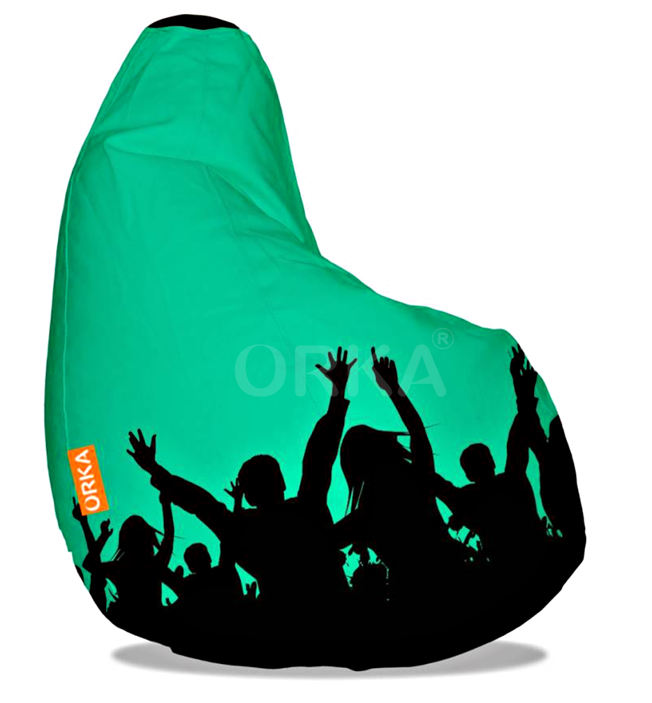 Orka Digital Printed Teal Bean Bag Party Theme  