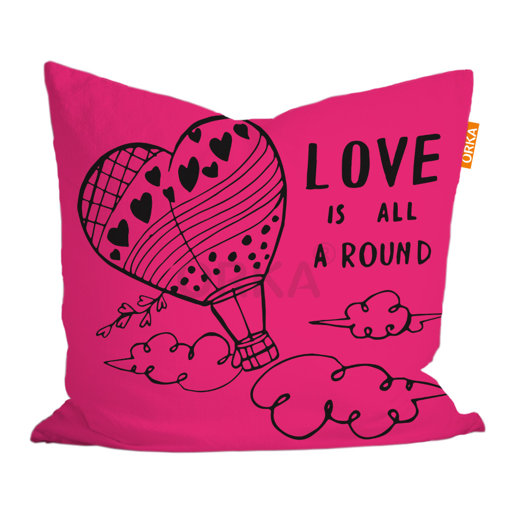 ORKA Valentine Theme Digital Printed Cushion 19  