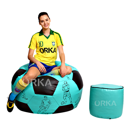 ORKA Digital Printed Sports Bean Bag Football Player Theme  