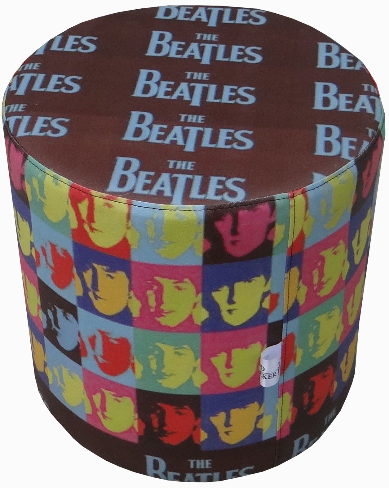 Orka Ottoman Printed Cylindrical - Beatles  